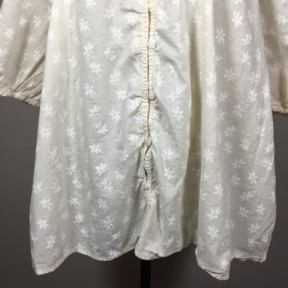 Universal Threads Cream Flower Pattern 100% Cotto… - image 3